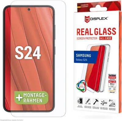 Produktbild von DISPLEX Real Glass + Case Samsung Galaxy S24/S25