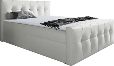 Produktbild von MIRJAN24 Boxspringbett Malibu, Bett mit zwei Bettkästen, Stilvoll Doppelbett (Farbe: Soft 017, Größe: 160x200 cm)
