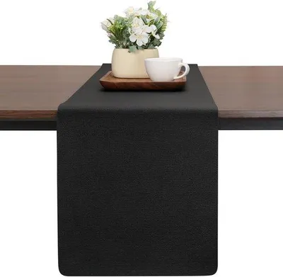Produktbild von Hitzebeständiger Tischläufer, schwarz, 40x240cm, antirutsch, waschbar