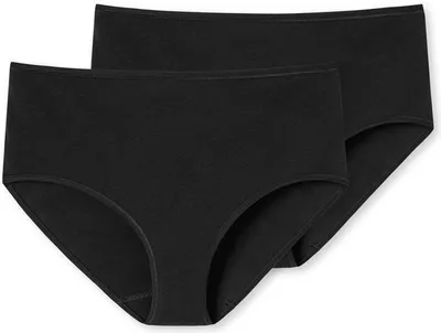Produktbild von Schiesser Damen Midislip 2-Pack 95/5 - schwarz - Größe 38