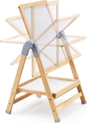 Produktbild von SucceBuy Kunststaffelei für Kinder, 2-in-1 doppelseitiges magnetisches Whiteboard und Tafel aus Holz, verstellbares drehbares faltbares Zeichenbrett, Malzubehör, Junge/Mädchen