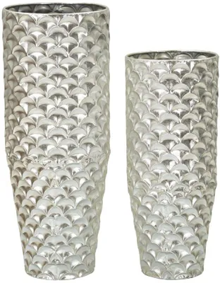 Image de Vase 37 x 92 x 37 cm en métal, lot de 2