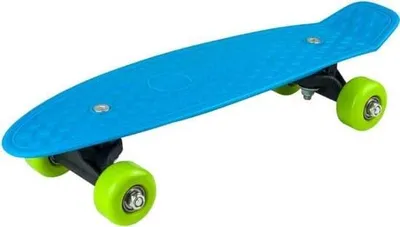 Zdjęcie produktu dla Jonotoys Playfun Penny Board Blue, fajna mała deskorolka dla początkujących
