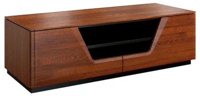 Produktbild von TV-Schrank teilmassiv Farbe: Walnuss / Schwarz 38x122x50 cm