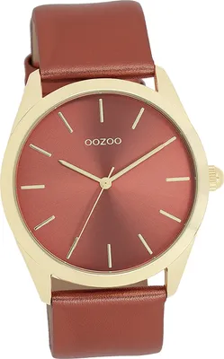 Produktbild von Oozoo Leder Damen Uhr Analog Quarzuhr Armband rot Timepieces D2UOC11335