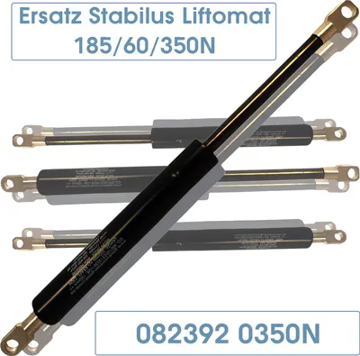 Produktbild von Gasdruckfeder Ersatz LIFT-O-MAT 350N 185mm Gasdruckdämpfer Kesseböhmer 185/60/350N mit M6 Gewinde Augenaufnahme Ersatz für Stabilus Liftomat 082392 0350N