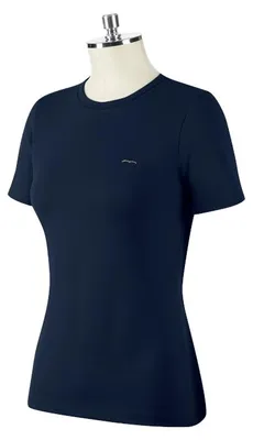 Produktbild von ANIMO Fibi Damen T-Shirt Ombra dunkelblau mit kleinem silbernen Logo, Größe:44 (D38)