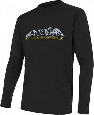 Obrázok produktu pre Tričko Sensor Merino Wool PT mountains pánske dlhý rukáv čierne veľkosť XL 15200015-03