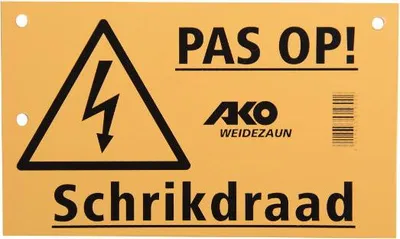 Immagine prodotto di Kerbl Warnschild Vorsicht Elektrozaun, 20×12?cm, beidseitig, Kunststoff