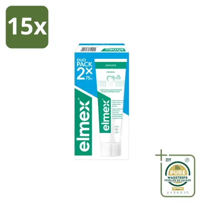Obrázok produktu pre 15 ks zubnej pasty Elmex Sensitive – pre citlivé zuby – 75 ml – balenie