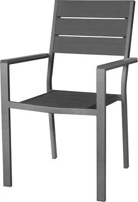 Produktbild von Bolero Valletta Graue Lamellenstühle (4 Stück)