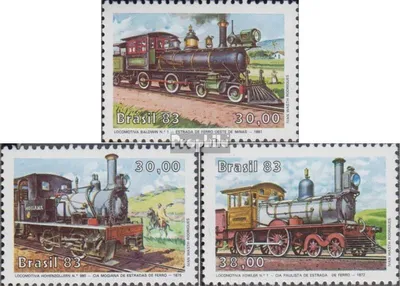 Produktbild von Briefmarken Brasilien 1983 Mi 1971-1973 (kompl.Ausg.) postfrisch Historische Eisenbahnen