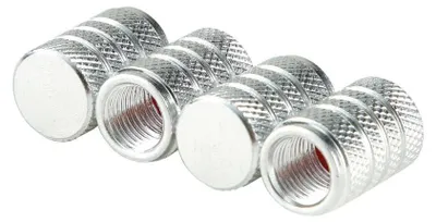 Produktbild von 4x Ventilkappen für Auto, Aluminium - Silber