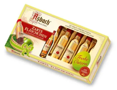 Asbach Likör Pralinen Osterfläschchen Zartbitterschokolade 100g