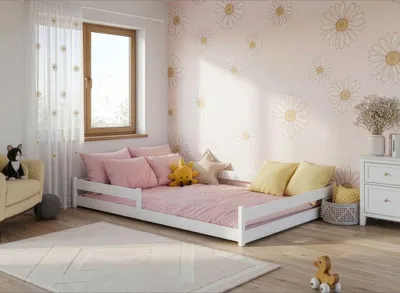 Obrázek produktu pro Dětská dvojlůžková podlahová postel 140x200 LILINA - bílá