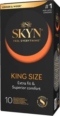 Zdjęcie produktu dla Manix SKYN Large, Prezerwatywa dla mężczyzn, Płynny, Przezroczysty, Poliizopren, Duży, 56 mm