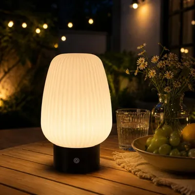 Produktbild von ZMH Nachttischlampe LED Tischlampe Akku Tischleuchte Kabellos Aufladbar Batterie USB Tischlampen Weiß Tischleuchten 3000K-6500K Lampe für Küche