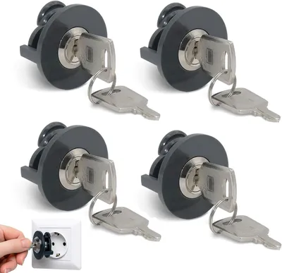 Imagen del producto de Protectores de enchufes para niños, juego de 4 unidades, para prevenir accidentes eléctricos en el hogar