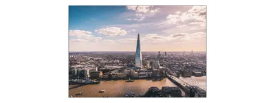 Produktbild von Muralo Fototapete Stadt London 405 (B) x 270 (H) cm Vlies Tapete Wandtapete Fluss Himmel London Panorama Wohnzimmer Schlafzimmer moderne Wandbild Architektur Wand Dekoration