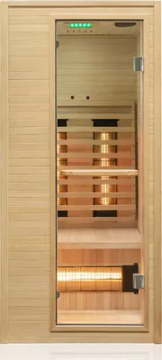 Produktbild von Dewello® Infrarotkabine Infrarotsauna CALGARY 90cm x 90cm inkl. 4 Vollspektrumstrahler, Farblichtherapie, LED