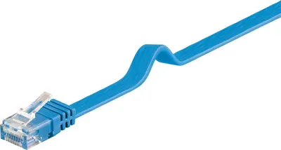 Produktbild von CAT 6 Netzwerkkabel  Flach U/UTP, blau, 2m