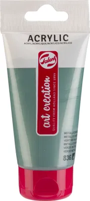 Productafbeelding van TALENS Art Creation - Acrylverf TAC 836 Metallic Groen, tube van 75 ml | Tube A, 75 milliliter
