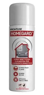 Immagine prodotto di Frontline Homegard 250 ml, Spray Insetticida, Antipulci E Acaricida Per La Casa. Elimina Pulci, Zecche, Uova e Larve fino a 6 mesi su Mobili e Tessuti