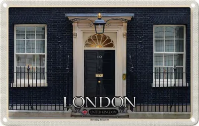 Produktbild von vianmo Blechschild 20x30 cm England UK Downing Street 10 Bildmotiv Reisemotiv Abenteuer Reisen Urlaub