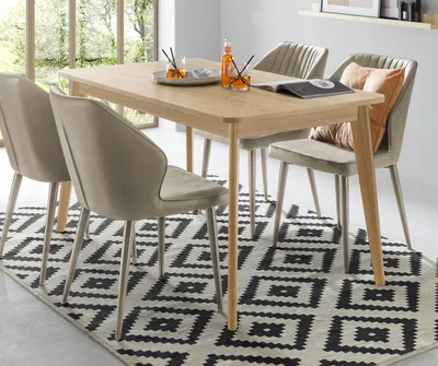 Produktbild von Esstisch "Isgard" in Scandi Eiche Küchentisch skandinavisch ausziehbar 140 - 180 cm