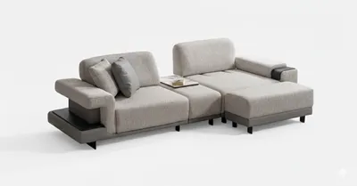 Produktbild von Ecksofa L-Form Grau Modern Designer-Sofa Elegant Komfortabel Stoff