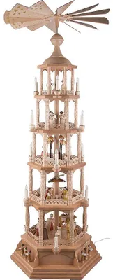 Produktbild von 5-stöckige Pyramide Heilige Weihnacht - natur (140cm) von Richard Glässer