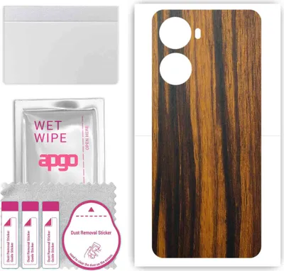 Produktbild von apgo Rückseite Schutzfolie, Skin, kompatibel mit ZTE Blade V40 Design, Hinten Displayschutzfolie aus Vinylfolie, kratzfest, einfache Montage - Tigerwood