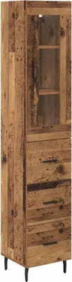 Image de Haut Armoire Bois Ancien 34,5 x 34 x 180 cm Bois d'ingénierie