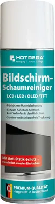 Produktbild von HOTREGA Bildschirm-Schaumreiniger LCD/LED/OLED/TFT/Plasma 300 ml, Reinigerspray, Anti-Statik-Schutz