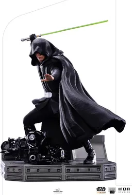 Produktbild von Iron Studios Star Wars The Mandalorian Luke Skywalker Combat Version BDS Art Scale Statue 24 cm