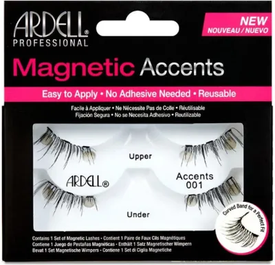 The image shows the packaging of Ardell Magnetic Accents false eyelashes.