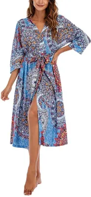 Produktbild von Lichtgewicht Nachtkimono 3/4 Armee für Frauen