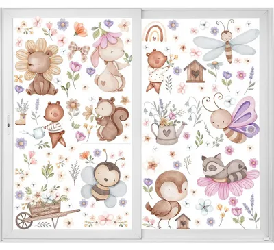 Image de Autocollants pour fenêtres, thème printemps/été, 12 feuilles, adhésifs électrostatiques, amovibles et réutilisables, en PVC