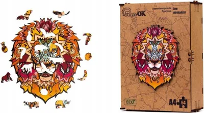 Produktbild von Holzpuzzle Löwe Afrikanisches Katzenpuzzle Pua4-00706