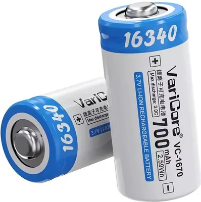 Immagine prodotto di VariCore VC-1670 Plus 16340 Batteria agli ioni di litio 700mAh