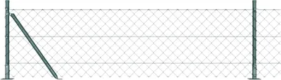Produktbild von Zaunpfosten Grün 10 x 0,6 m (60 x 60 mm Maschen) Stahl und PVC