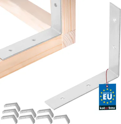 Obrázok produktu pre KOTARBAU® 100 ks Uhlová spojka 100x100x20mm pozinkovaná oceľ strieborná ťažká spojka uholníkový nosník nábytkový uholník uholníkový plech spojka na drevo regálový uholník kovový stabilný odolný oceľový uholník