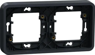 Image de Mureva Styl - Cadre 2 postes horizontal - encastré - IP55 - IK08 - gris - SCHNEIDER ELECTRIC - MUR34101