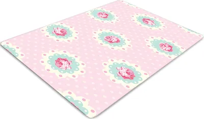 Produktbild von Stuhlunterlage Bürostuhlunterlage 120 cm x 90 cm Bodenmatte Bürostuhlunterlage - Rosen und Punkte