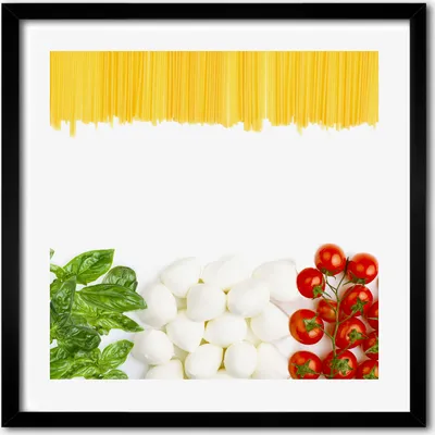Produktbild von Bild - 50 cm x 50 cm - MDF - Rahmen, Wandkunst - Italienische Flagge