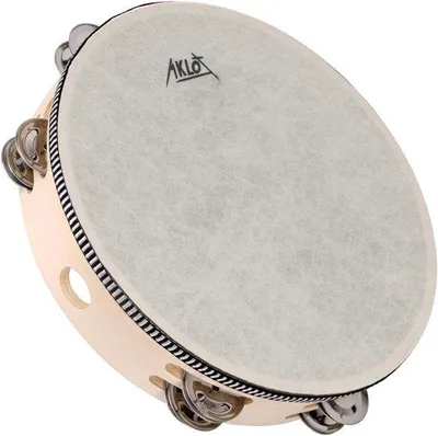 Produktbild von Tambourin 10 Zoll mit Doppelreihe Metallglocken - Percussion Instrument für Musik und Tanz