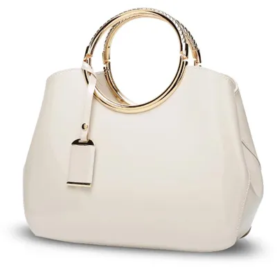 Productafbeelding van NICOLE & DORIS: Handtas, clutch van lakleer, tas met handgreep, avondtas, schoudertas