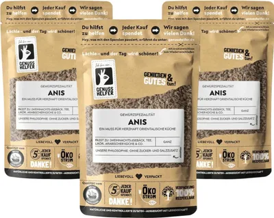 Produktbild von Anis, ganz, hoch aromatisch, zum Backen oder Kochen, 3 x 100g