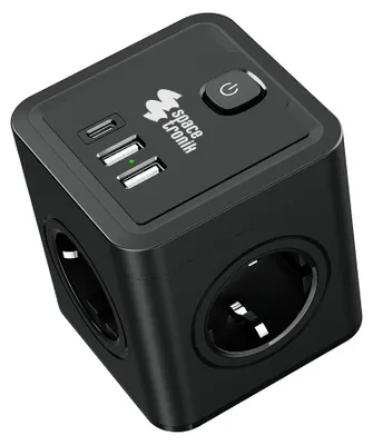 Obrázek produktu pro Rozbočovač 4xAC, 2xUSB, 1xUSB-C SPS-C03B