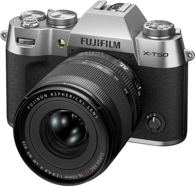 Obrázok produktu pre Fujifilm X -T50 + XF 16-50mm, 40,2 MP, 7728 x 5152 px, X-Trans CMOS 5 HR, 6.2K, Dotyková obrazovka, Strieborná